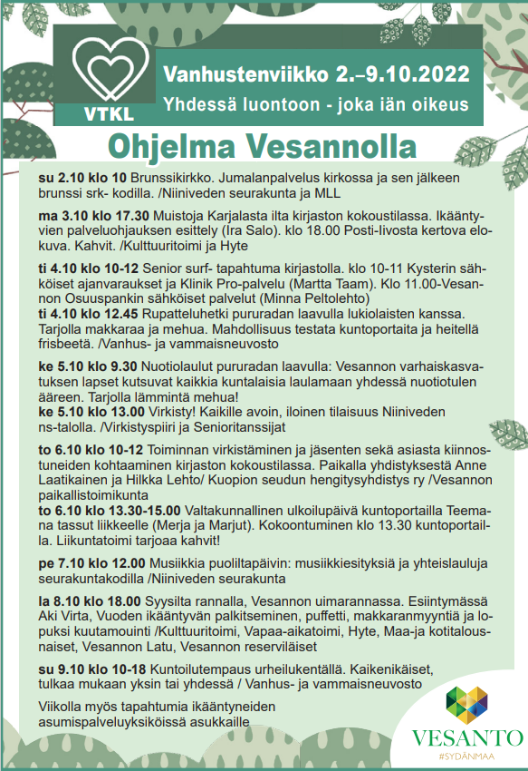Read more about the article Vanhustenviikkoa vietetään 2- 9.10