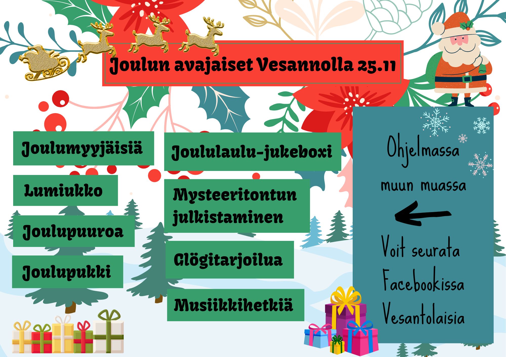 Joulun avajaiset Vesannolla 25.11.